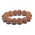 Rudraksha Armband elastisch Naturstein, Kugel 18 mm / 19 cm