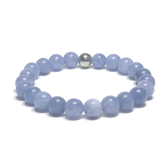 Turmalin Indicolit blau Armband elastisch Naturstein, Kugel 8 mm / 16-17 cm, Wächter der guten Laune