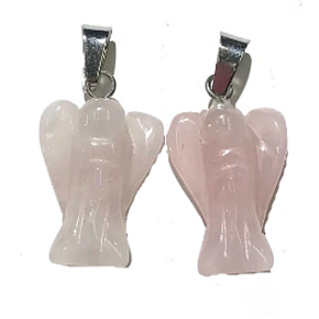 Rosie's Angel Schutzengel-Anhänger Naturstein, handgeschliffen 2 - 2,2 cm, Stein der Liebe