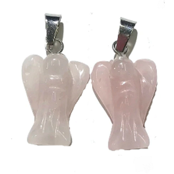 Rosie's Angel Schutzengel-Anhänger Naturstein, handgeschliffen 2 - 2,2 cm, Stein der Liebe