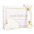 Quarz Gua Sha 5 x 8 cm + Massagerolle 14 x 5,5 cm reduziert Falten, Schwellungen, verbessert die Hautelastizität, fixiert