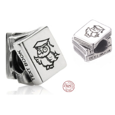 Sterling Silber 925 Graduation, Graduation Textbuch, Graduate Perlenarmband