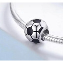 Charme Sterling Silber 925 Fußball, Perle auf Armband Sport