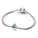 Charm Sterling Silber 925 Weihnachtsbaum, Weihnachtsanhänger, Weihnachtsarmband Perle