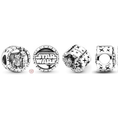 Charme Sterling Silber 925 Marvel Star Wars C3PO und R2D2, Armband Perle Charme Sterling Silber 925 Marvel Star Wars C3PO und R2D2, Armband Perle