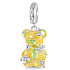 Charm Sterlingsilber 925 Bär gelber fantastischer Traum, Anhänger für Armband Tier