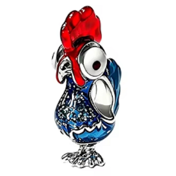 Charm Disney Heihei fröhlicher Hahn, farbenfrohes Symbol für Freude, Abenteuer und Glück | Anhänger für Armband, Tier