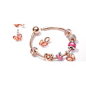 Charms Sterling Silber 925 Freiheit als Schmetterling Muranoglas Tierarmband Anhänger