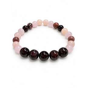 Armband mit Geschichte – Für immer zusammen, natürliche Mineralien, Kugel 8 mm / Handgelenk 16–18 cm Armband mit Geschichte – Für immer zusammen, natürliche Mineralien, Kugel 8 mm / Handgelenk 16–18 cm