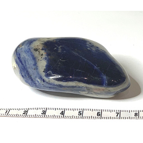 Sodalith Getrommelter Naturstein 100 - 160 g, 1 Stück, Steinkommunikation