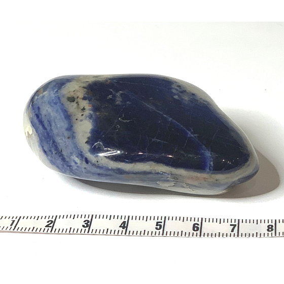 Sodalith Getrommelter Naturstein 100 - 160 g, 1 Stück, Steinkommunikation