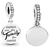 Charm Sterling Silber 925 Freunde sind die Familie, die Sie wählen, Freundschaftsarmband Anhänger