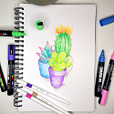 Posca Universal-Acrylmarker-Set 1,8 - 2,5 mm Ocean mix marine Töne 8 Stück PC-5M