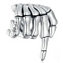 Charm Sterlingsilber 925 Skelett-Hand, Perle für Armband Halloween