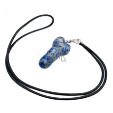 Sodalit Penis amulet pro plodnost, přívěsek přírodní kámen ručně broušený 3 cm, kámen komunikace Sodalit Penis amulet pro plodnost, přívěsek přírodní kámen ručně broušený 3 cm, kámen komunikace
