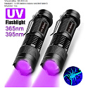 Svítilna přenosná LED UV svítilna 395 nm – kompaktní detektor nečistot a bankovek 