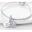 Sterling Silber 925 Harry Potter - Hogwarts Acceptance Letter, 2in1 Anhänger Armband