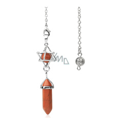 Jaspis Merkaba + Pendel, Naturstein-Anhänger 71 x 8 x 8 mm Jaspis Merkaba + Pendel, Naturstein-Anhänger 71 x 8 x 8 mm