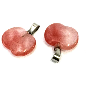 Rosenquarz Apfel der Erkenntnis Anhänger Naturstein 1,5 cm, Stein der Steine Rosenquarz Apfel der Erkenntnis Anhänger Naturstein 1,5 cm, Stein der Steine