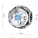 Charme Sterling Silber 925 Sternzeichen, Zirkonia Widder, Perle für Armband