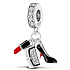 Charm Sterling Silber 925 Chic style - Lippenstift, Handtasche, Pumps 3in1, Armband Anhänger, Interessen