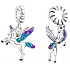 Charms Sterling Silber 925 Pegasus, Einhorn fliegend, Tierarmband Anhänger