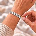 Die Kraft der Farben Magnetarmband Variace – Silber | Ein Schmuckstück, viele Formen | 51 cm
