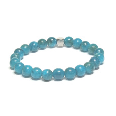 Apatit blau Armband elastisch Naturstein, Kugel 6 mm / 16 - 17 cm, Stein Realisierung Apatit blau Armband elastisch Naturstein, Kugel 6 mm / 16 - 17 cm, Stein Realisierung