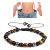Hämatit / Tigerauge / Obsidian Gewichtsverlust Armband Naturstein, handgestrickt, verstellbare Größe, Kugel 6 mm