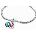 Sterling Silber 925 Disney Lilo & Stitch - Familie bedeutet, dass niemand zurückgelassen wird, 2in1 Familienarmband-Anhänger