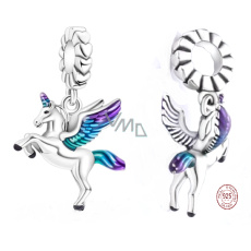 Charms Sterling Silber 925 Pegasus, Einhorn fliegend, Tierarmband Anhänger Charms Sterling Silber 925 Pegasus, Einhorn fliegend, Tierarmband Anhänger