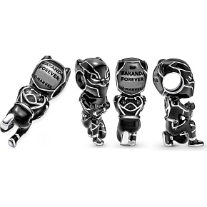 Charme Sterling Silber 925 Marvel The Avengers, Black Panther, Perle auf Armband Film