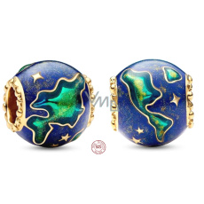 Charm Sterlingsilber 925 Planet Erde, Anhänger für Armband Weltraum Charm Sterlingsilber 925 Planet Erde, Anhänger für Armband Weltraum