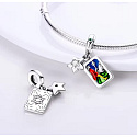 925er Sterling Silber Tarotkarte und Sternanhänger! 2in1 armband anhänger symbol