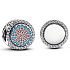 Charm Sterling Silber 925 Paris graviert Charm Kathedrale Rosette, Perle auf Reise-Armband