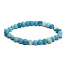 Larimar-Armband elastischer Naturstein, Kugel 6 mm / 16 - 17 cm, Stein des mythischen Atlantis