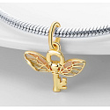 Sterling Silber 925 Harry Potter - Geflügelter Schlüssel, Armbandanhänger
