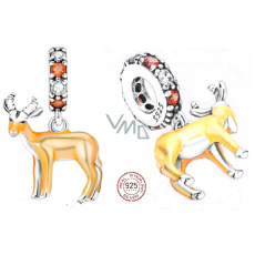 Charms Sterling Silber 925 Antilope, Tierarmband Anhänger Charms Sterling Silber 925 Antilope, Tierarmband Anhänger