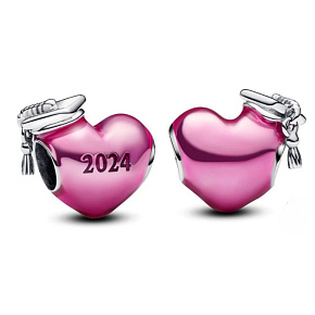 Charme Sterling Silber 925 Graduierung Rosa Graduierung Herz 2024, Graduierung Armband Bead