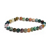 Achat Indianerarmband elastischer Naturstein, Kugel 6 mm / 16 - 17 cm, symbolisiert das Element der Erde