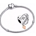 Sterling Silber 925 Herz mit Kette Keep me safe, Perle für Armband Liebe