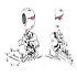 Charms Sterling Silber 925 Disney Bambi und Dupik, 2in1 Anhänger für Armband Weihnachten