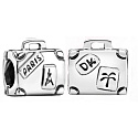 Charm Sterling Silber 925 Reiseetui Paris, Reisearmband Perle