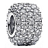 Charm Sterling Silber 925 Sparkle Charm mit klarem Zirkonia, Pfau Perle auf Armband Symbol