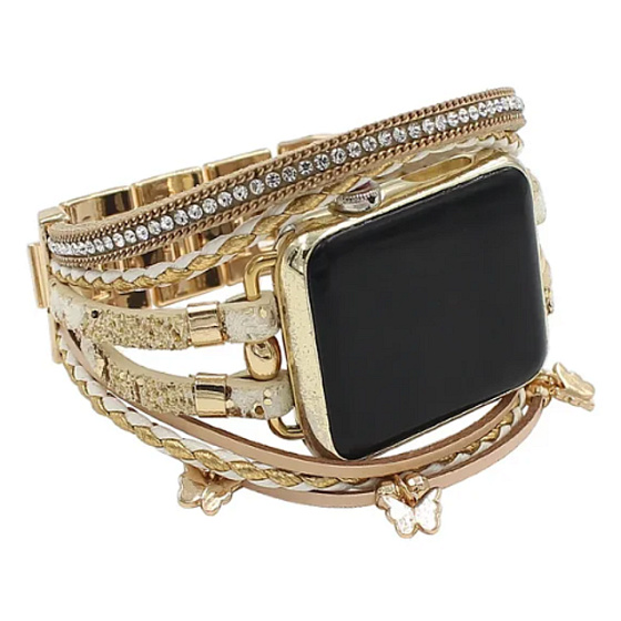 Apple Watch Armband Handmade Gold, Größe 38/40/41 mm