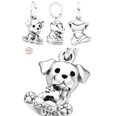 Charm Sterlingsilber 925 Hund - Labradorwelpe, Anhänger für Armband Tier