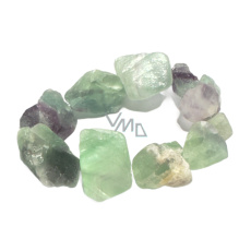 Fluorit zeleno-čirý náramek elastický přírodní, surový kámen 1,5 - 3 cm / 16 - 17 cm, kámen géniů Fluorit zeleno-čirý náramek elastický přírodní, surový kámen 1,5 - 3 cm / 16 - 17 cm, kámen géniů