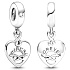 Charms Sterling Silber 925 Forever friends, Unendlichkeitsarmband Anhänger, Freundschaft