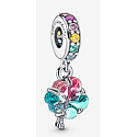 Sterling Silber 925 Muranoglas Baum der Zugehörigkeit, Natur Armband Anhänger