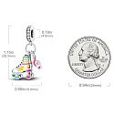 Charms Sterling Silber 925 Luminous - Rollschuhe mit Geigenschlüssel, Anhänger am Armband Sport